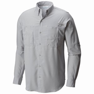 Columbia PFG Tamiami™ II Långärmad Tröja - Slim Fit Herr Grå (LYPBW6721)